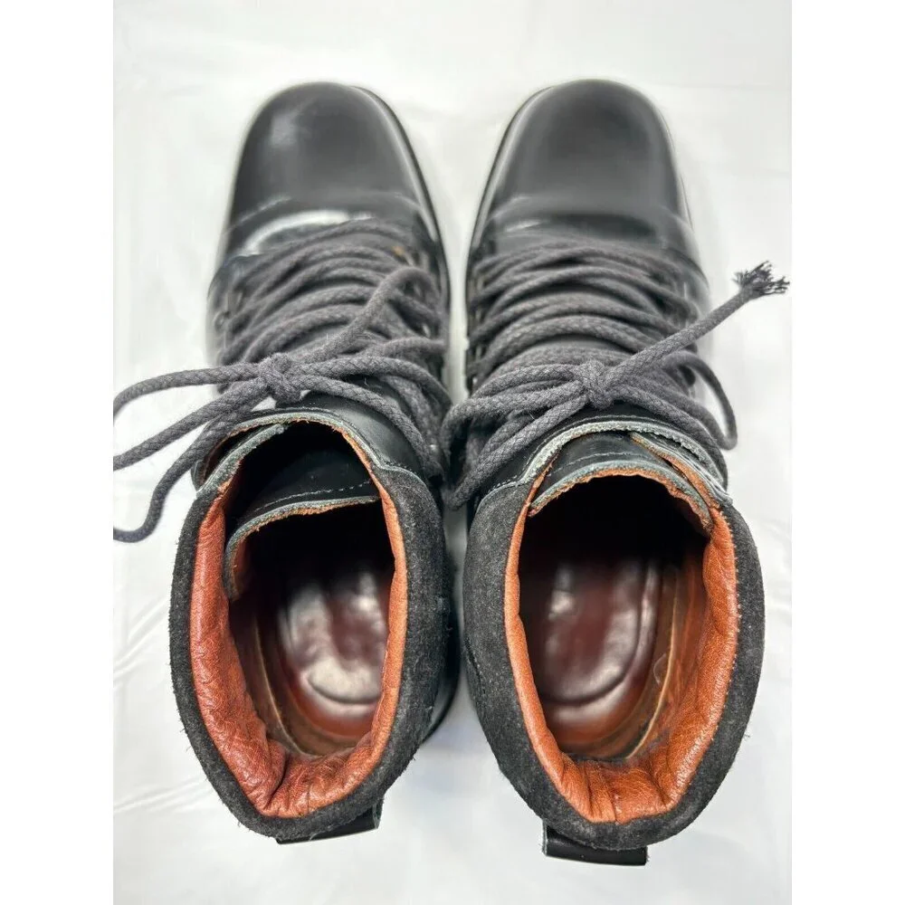 Gucci Black Leather Combat Lace Up Ankle Boots Women's Size 6 - Picture 13 of 16